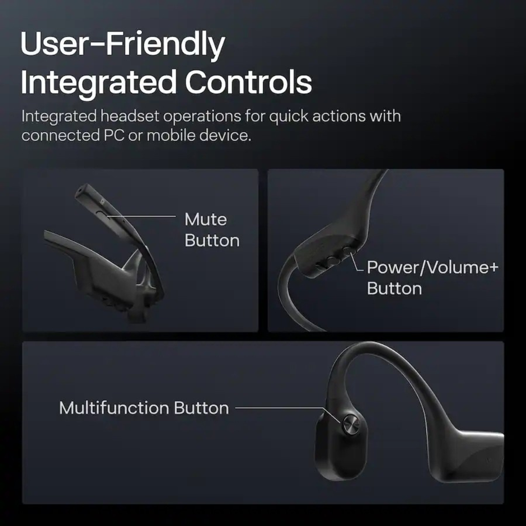 Over Ear Bluetooth Bone Conduction Headset with Mic